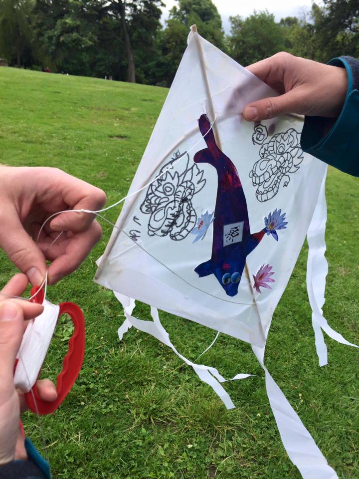 Flying Kites in Glasgow Ricefield Arts
