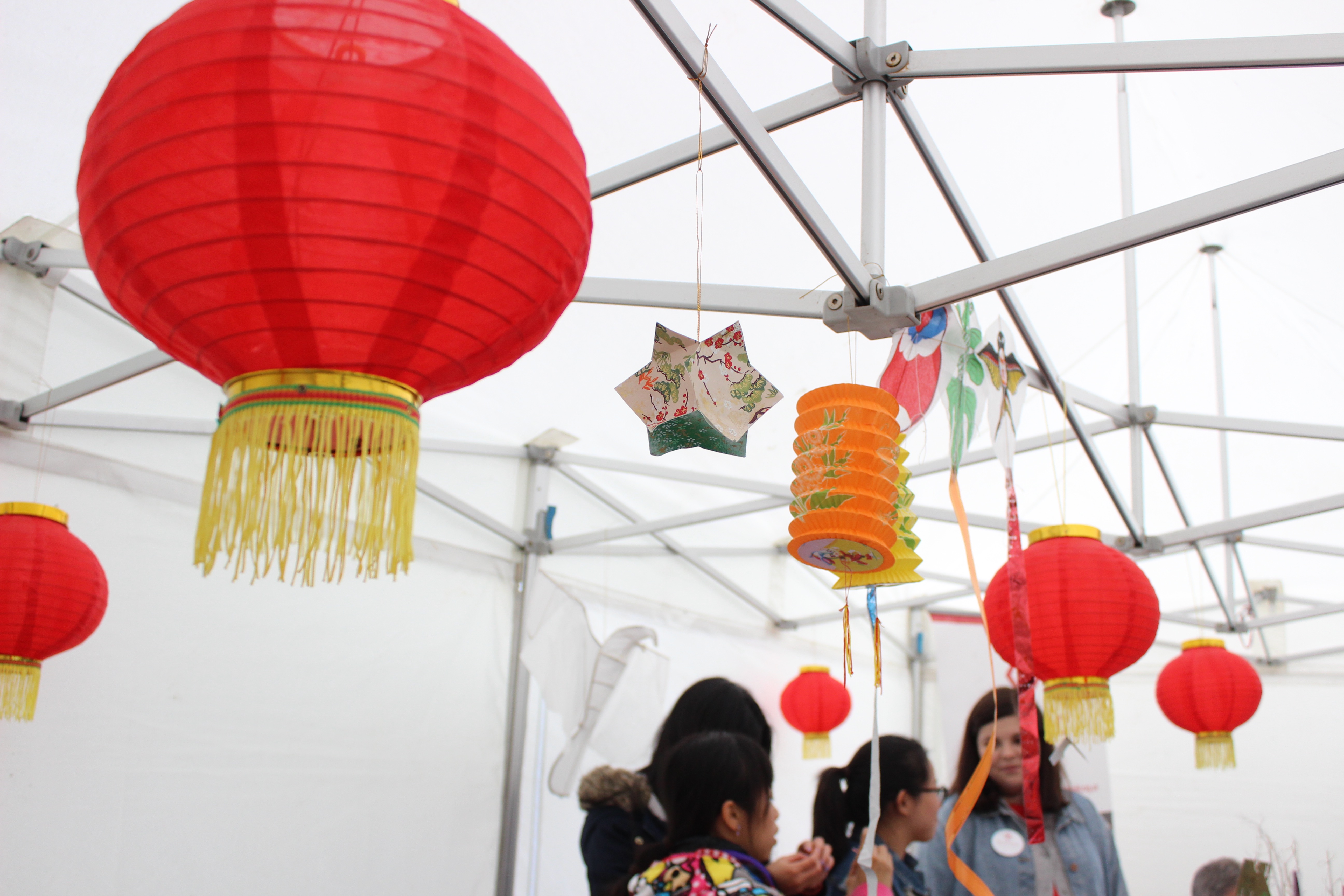 Red Nylon Lanterns Ricefield Arts
